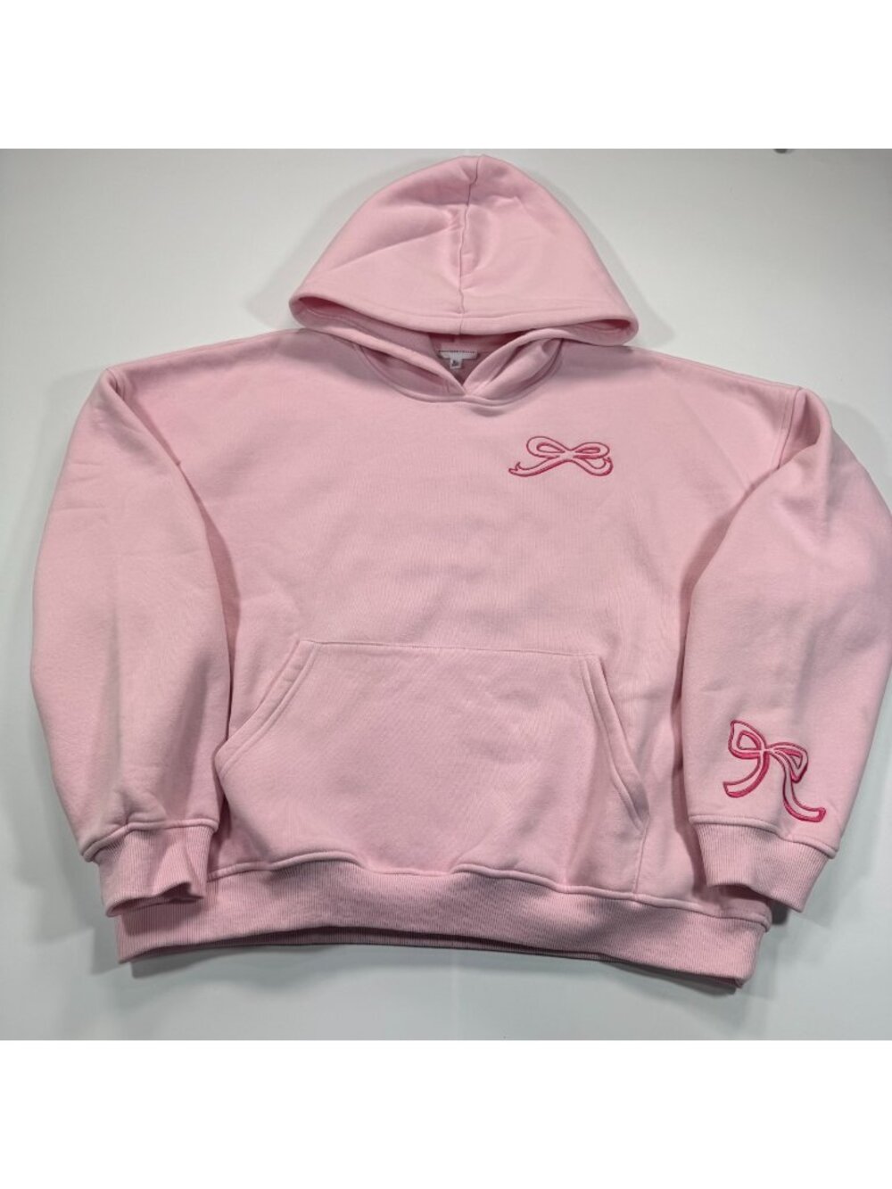Fourteen Twelve Hoodie Women's XL Pink Cotton Fleece Not Luck Just God Graphic